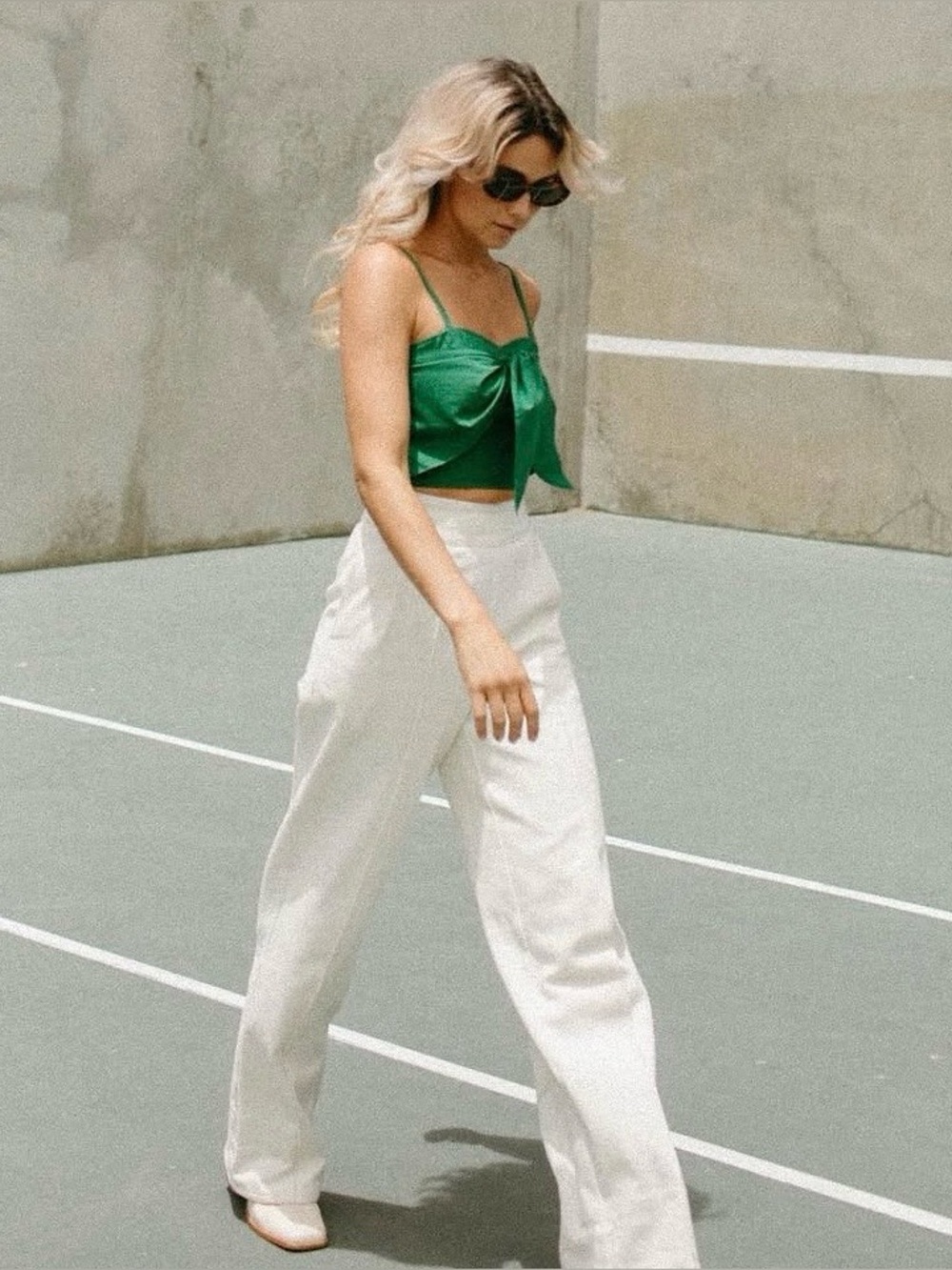 Good Alma poplin tie top